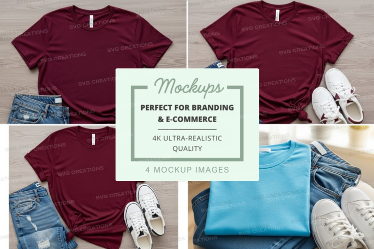 T-shirt mockup with casual outfit