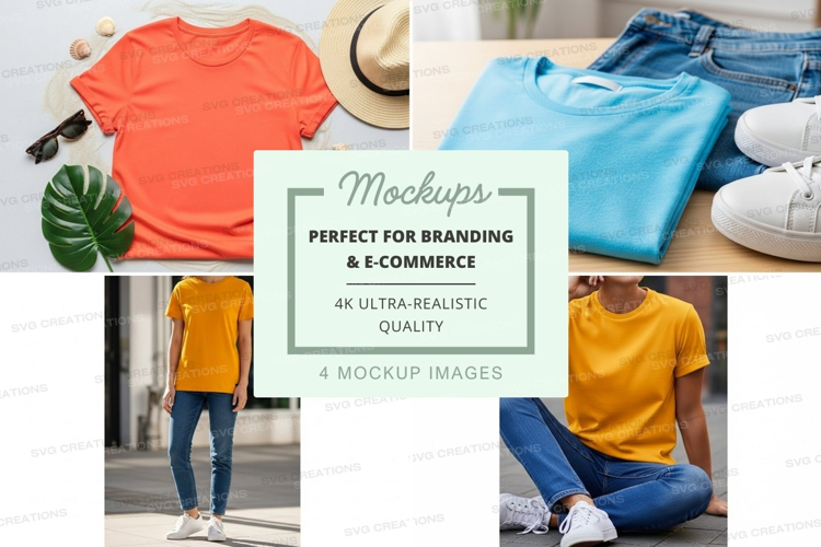 T-shirt mockup collage