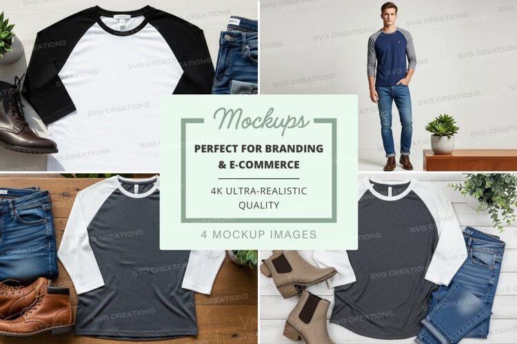 Baseball tee mockup with model and accessories example image 1