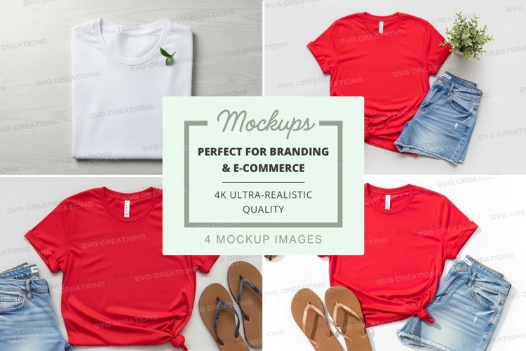 White Tshirt Mockup Image 14