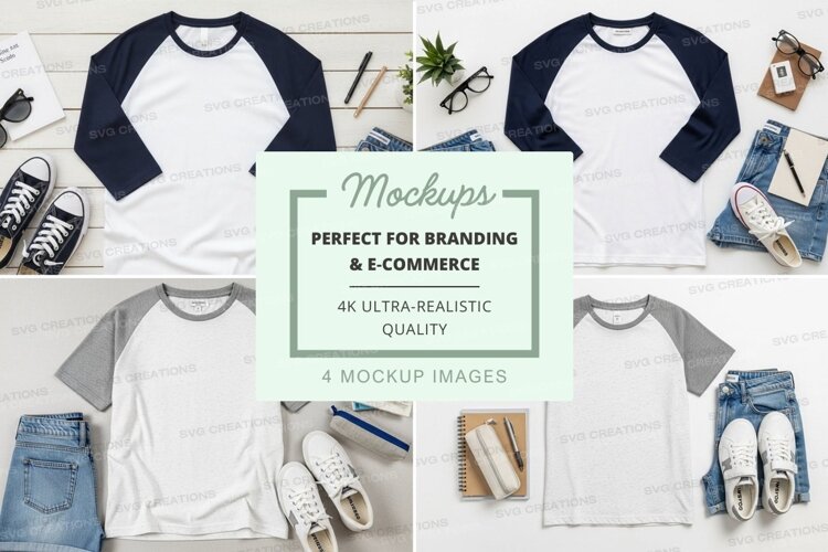 Baseball tee mockup with accessories example image 1