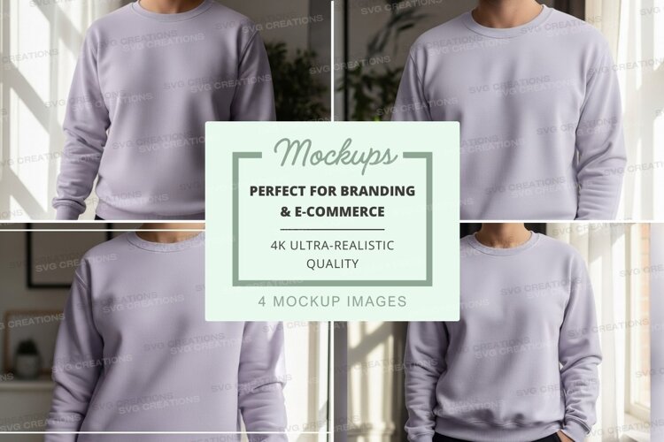 Gray sweatshirt mockup on hanger minimalist display example image 1