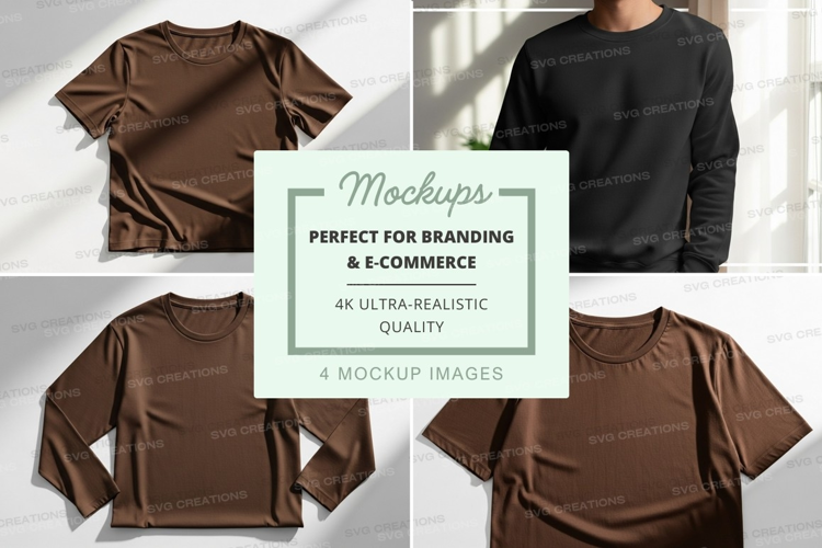 Brown oversized t-shirt mockup on mannequin minimalist displ