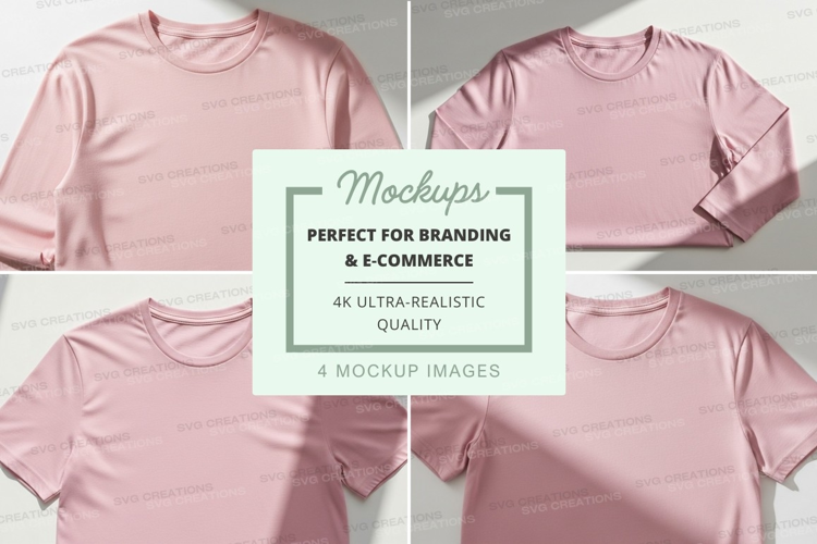 Pink long sleeve t-shirt mockup on hanger minimal