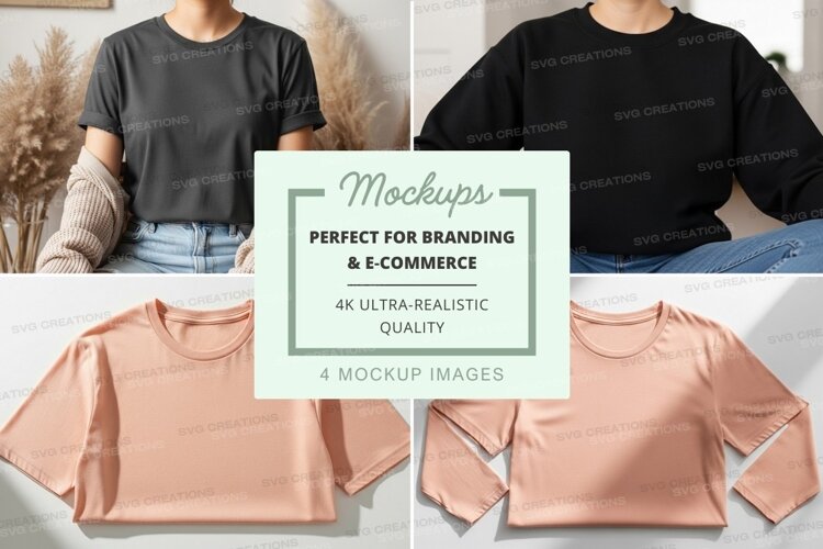 Women's cropped sweatshirt mockup on sofa minimalist display example image 1