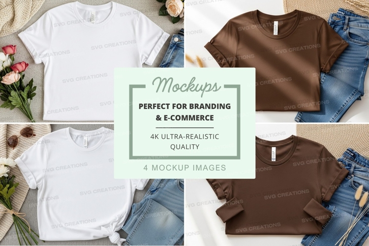 White Tshirt Mockup Image 15
