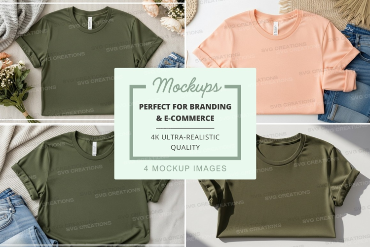 Women's cropped t-shirt mockup on hanger with flowers and je
