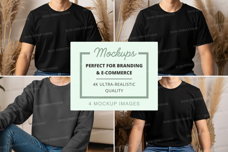 Black Tshirt Mockup