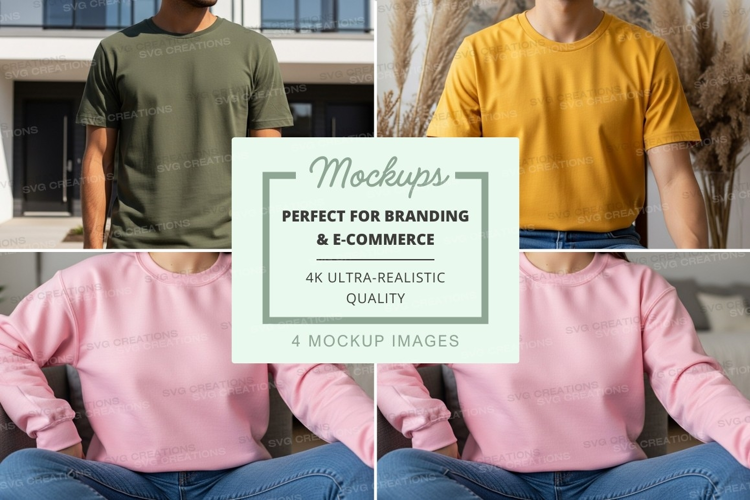 Two people sitting mockup casual pink shirt outdoor