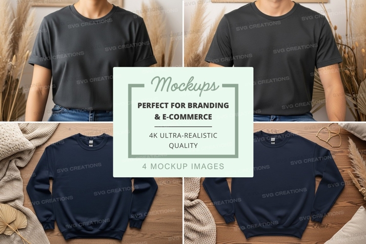 Black Tshirt Mockup Image 24