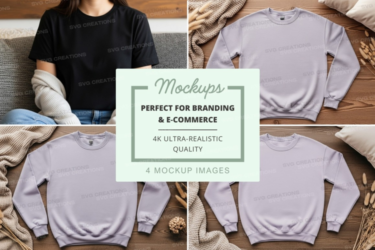 Minimalist sweatshirt mockup on neutral background