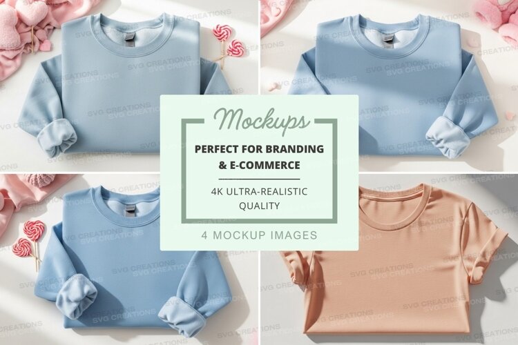 Women's cropped sweatshirt mockup on hanger pastel backgroun example image 1