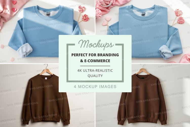 Womens sweater mockup set on hanger pastel background