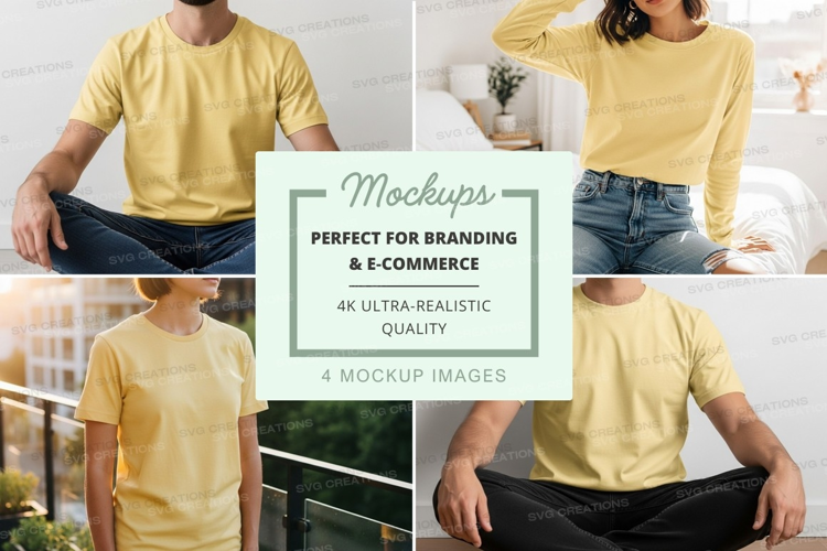 Woman meditating yoga pose mockup lifestyle home