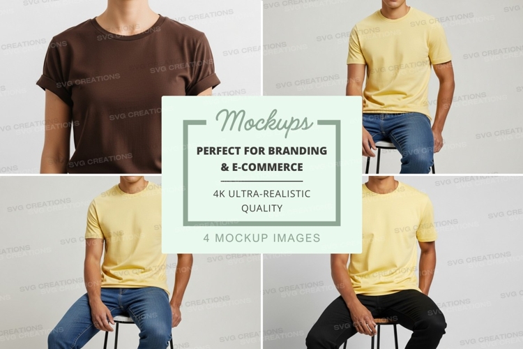 White Tshirt Mockup Image 6