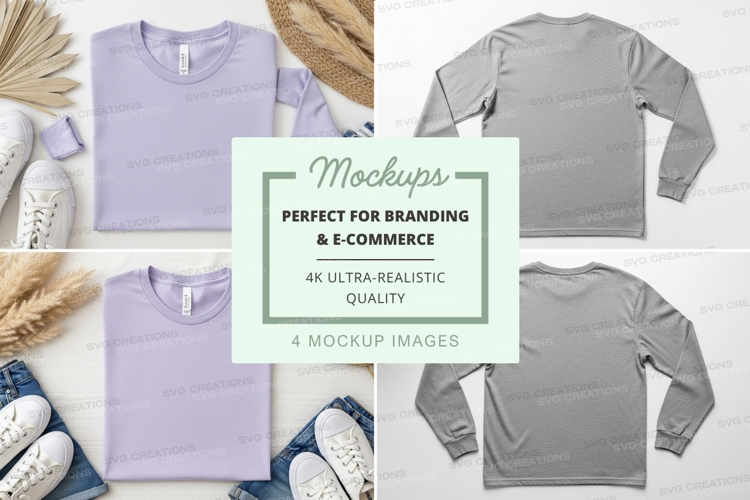 Gray blank t-shirt mockup on linen neutral background