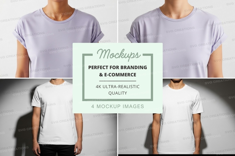 White Tshirt Mockup Image 22
