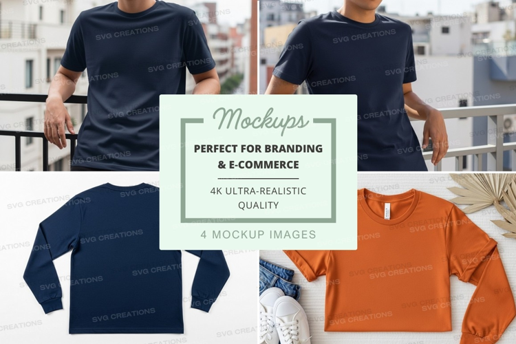 Men casual t-shirt mockup urban lifestyle display