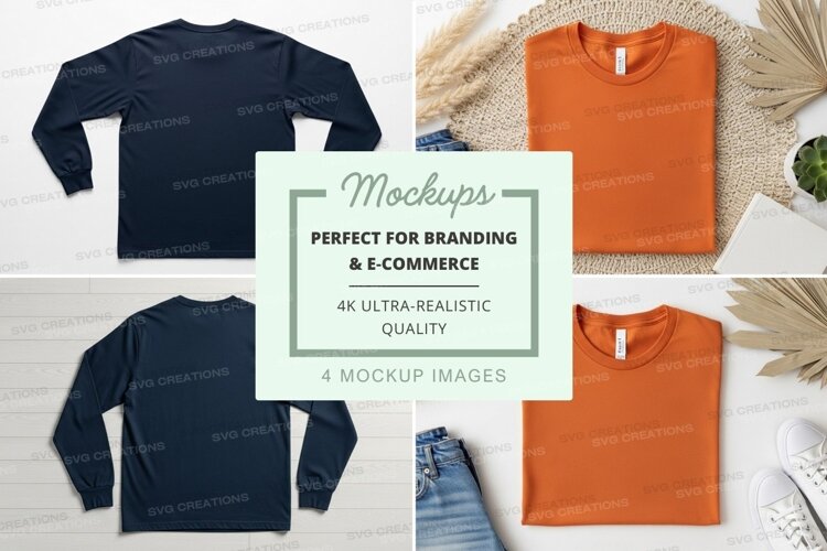 Minimalist clothing mockup on neutral background with shadow example image 1