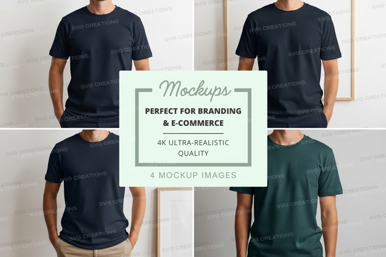 Black Tshirt Mockup Image 19