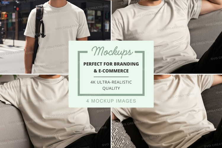 White Tshirt Mockup Image 4