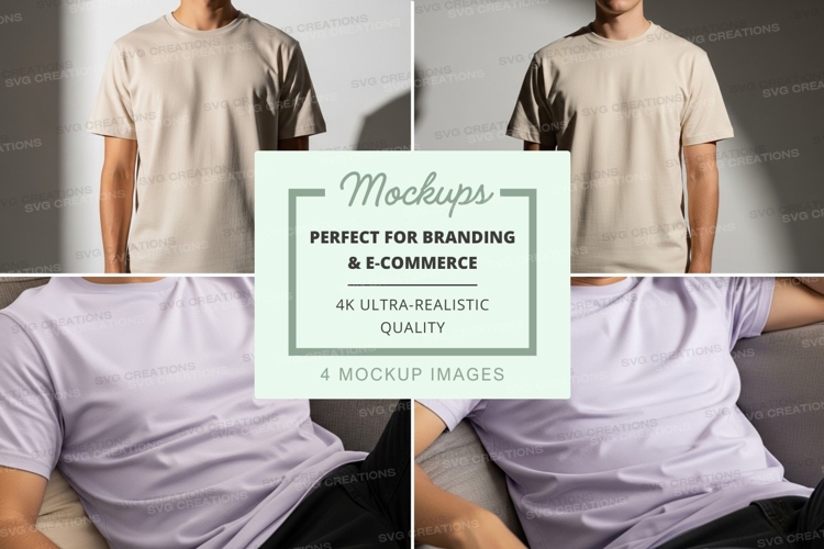 White Tshirt Mockup Image 21