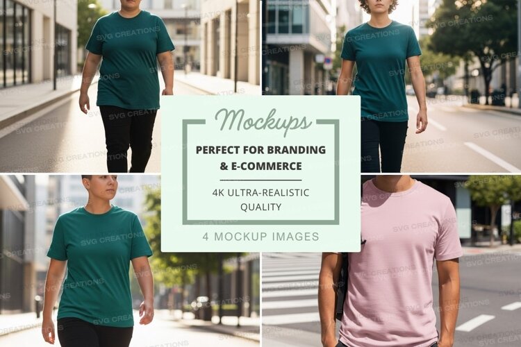 Businessman walking city street mockup casual professional example image 1