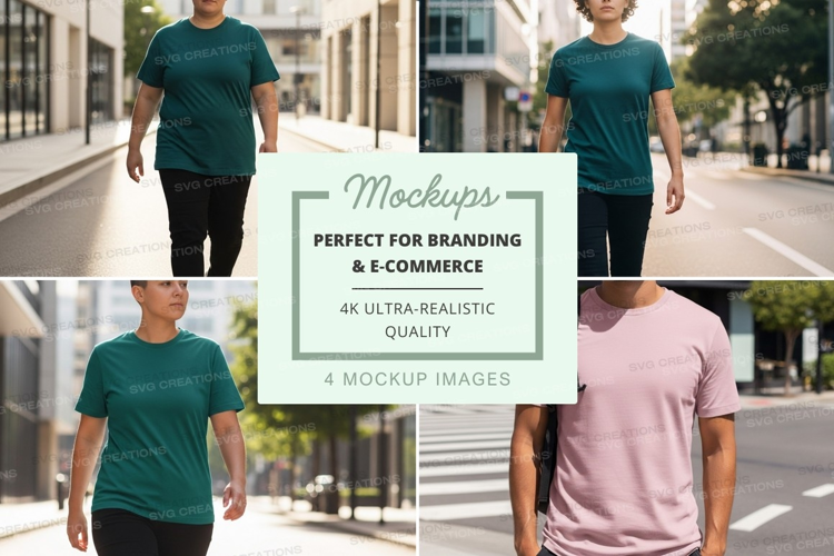 Businessman walking city street mockup casual professional