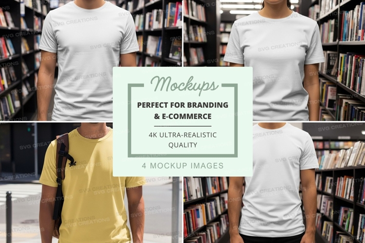 White Tshirt Mockup Image 11