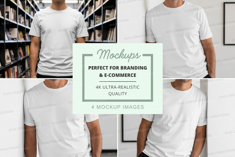 White Tshirt Mockup Image 12