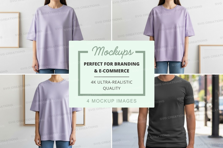 Blank t-shirt mockup on mannequin minimalist studio display
