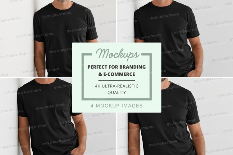 Black Tshirt Mockup Image 15