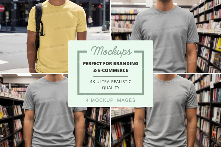 Blank t-shirt mockup on mannequin in store display