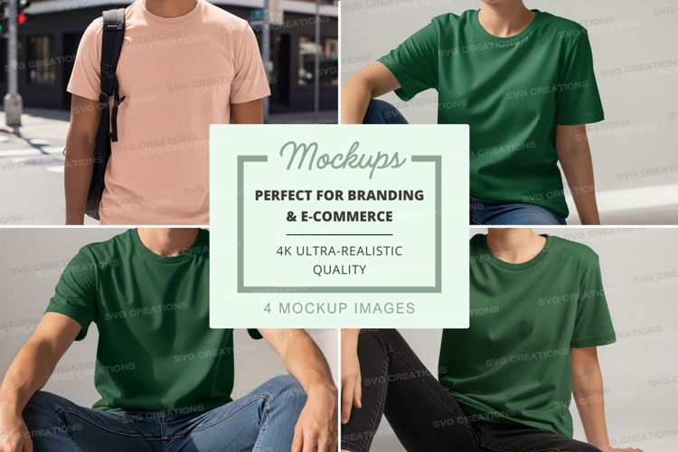 Casual t-shirt mockup sitting urban outdoor lifestyle