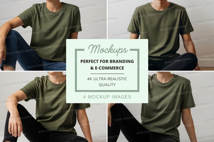 White Tshirt Mockup Image 14