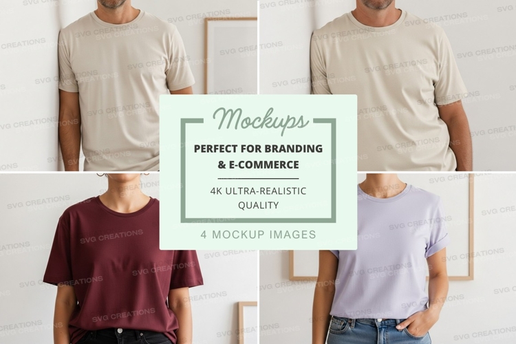 White Tshirt Mockup Image 12