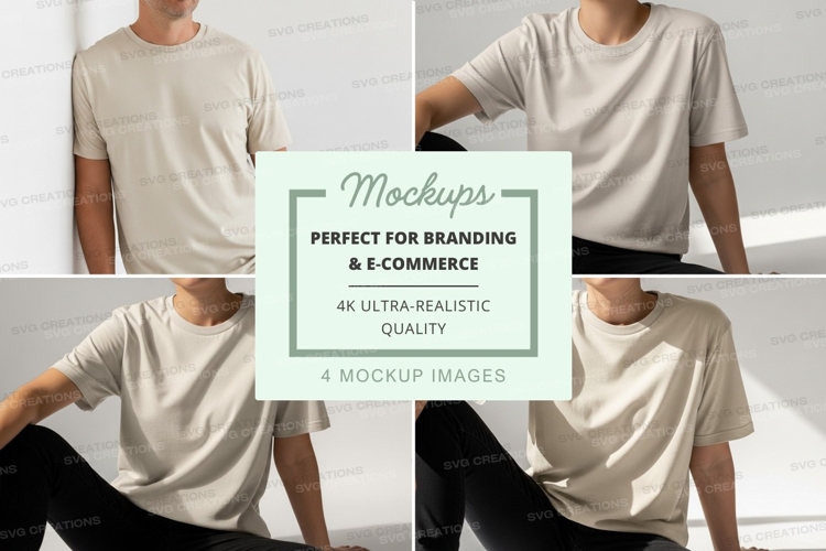 White Tshirt Mockup Image 18