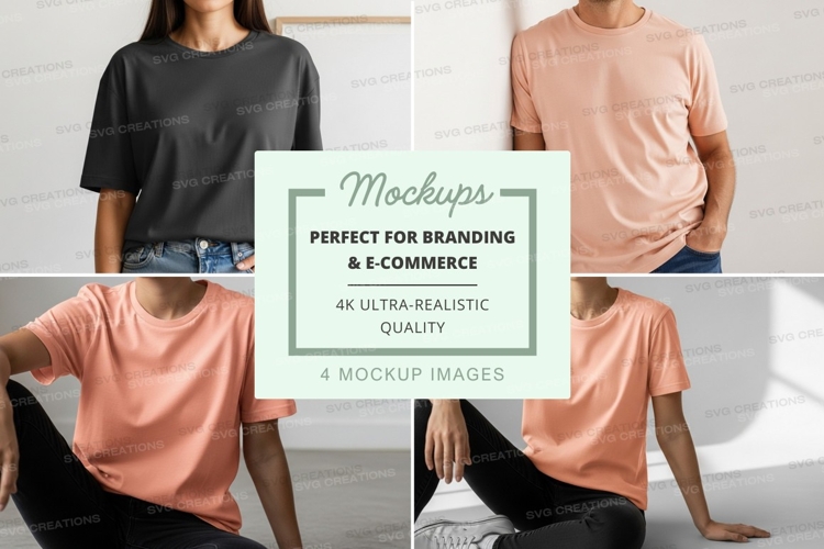 White Tshirt Mockup Image 19