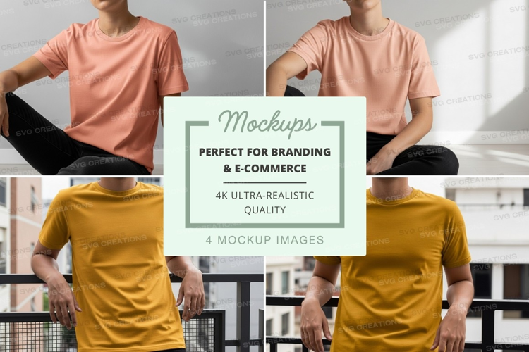 Woman yoga pose mockup on balcony in soft light