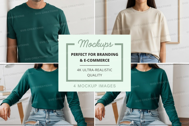 T-shirt mockup on model casual urban lifestyle display