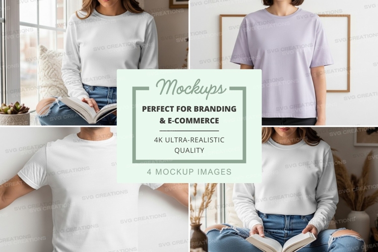 White Tshirt Mockup Image 4