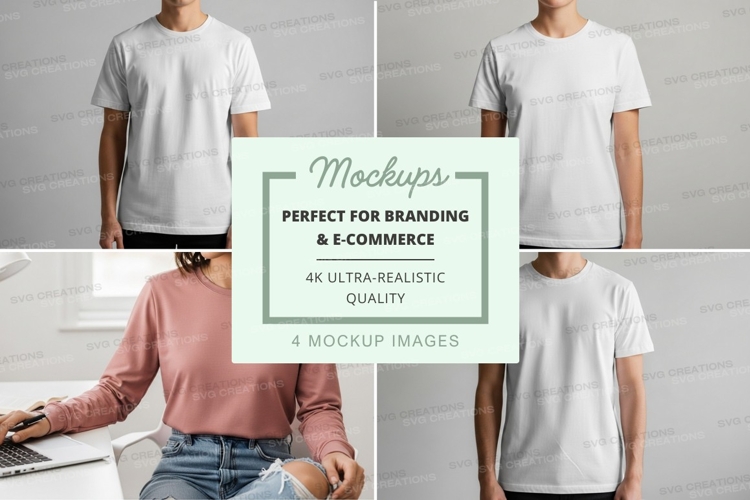 White Tshirt Mockup Image 18