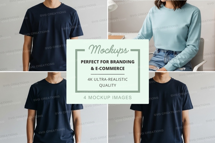 Black Tshirt Mockup Image 9