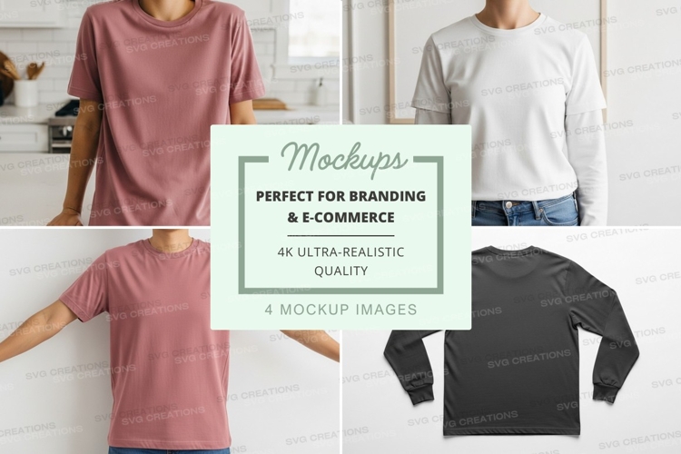 Woman mockup t-shirt display front back view