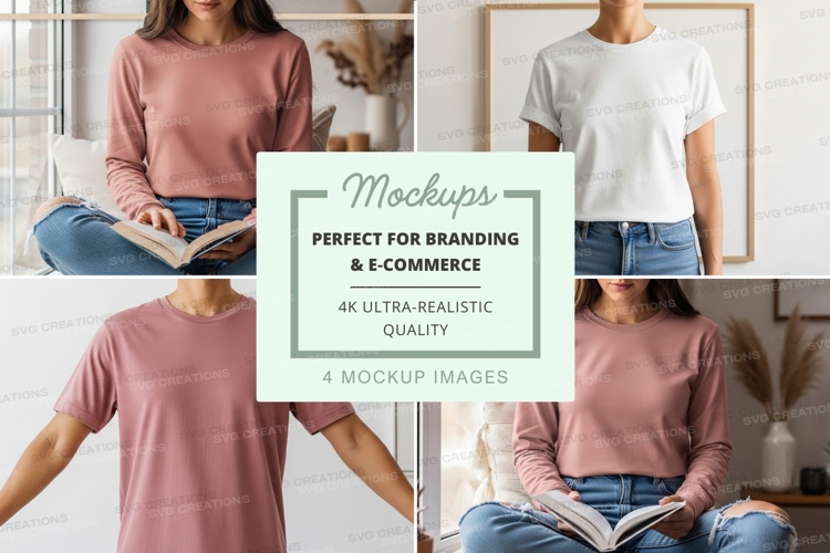 White Tshirt Mockup Image 16