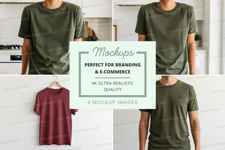 Blank t-shirt mockup on hanger minimalist display