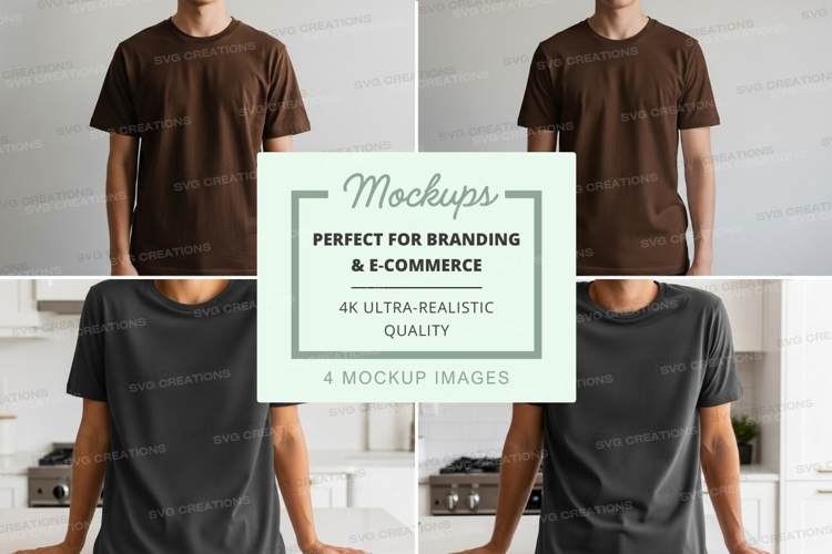 Black Tshirt Mockup Image 7