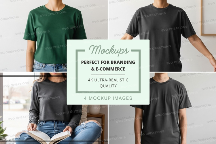 Man t-shirt mockup casual lifestyle minimalist display