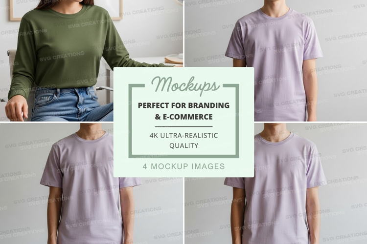 Woman t-shirt mockup casual lifestyle minimalist design