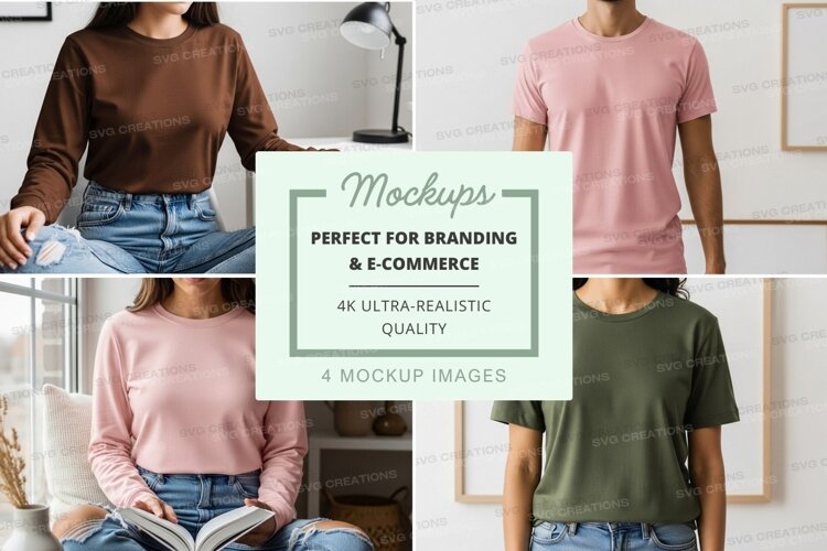 Woman reading book mockup casual lifestyle minimalist example image 1